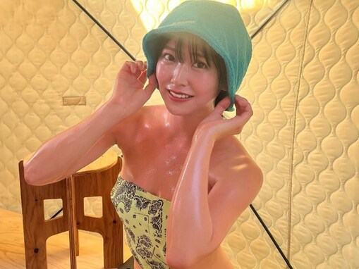 白間美瑠、美ボディ際立つ汗だくサウナショット公開！ 「エチエチやん」「汗だくみるるん」