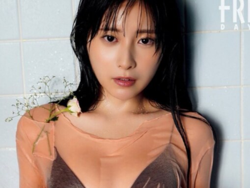 早稲田卒アイドル・汐見まとい、びしょ濡れ透け透けランジェリー姿！ 美ウエストなど抜群スタイル披露