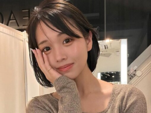 「石原さとみ！？」ばんばんざい・るな、ばっさりカットのボブヘア披露で「えろい」「色気が」の声！
