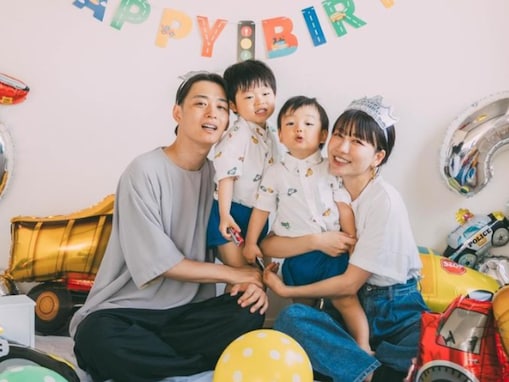 あいのり・桃、イケメン夫＆“奇跡”の息子2人の家族顔出しショット！ 「美形一家でうらやましいです」