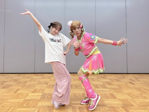 辻希美、ゴリエとのレアなツーショット公開！ 『ぽかぽか』イベントで共演。リハーサルでの決めポーズ披露