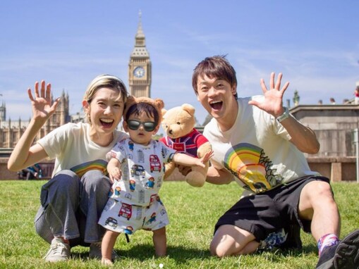 おばたのお兄さん、美人妻と息子の誕生日をロンドンで祝うも「最速経歴詐称」告白。「イカした男だよ」