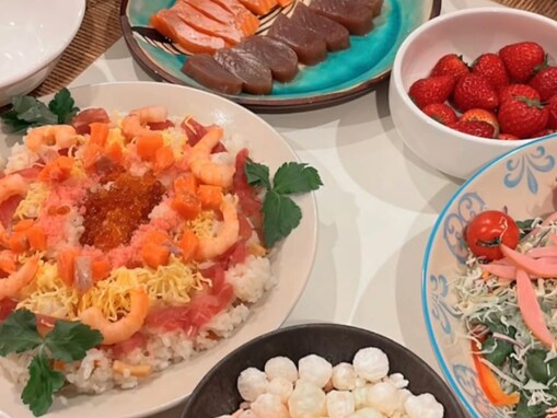 アンガ山根、豪華な“ひな祭り”手料理ショットに絶賛の声！ 「盛り付けとても綺麗」「山根さん！すごーい」