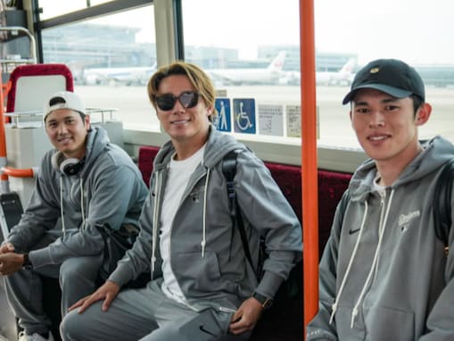 「夢のよう」大谷翔平ら日本人3選手がバス移動!? 豪華風景に「スーパースター達が日本にやって来た」の声