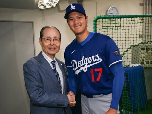 「夢の共演！」大谷翔平、球界レジェンドとの豪華ツーショットに大反響！ 「素敵すぎるツーショット」