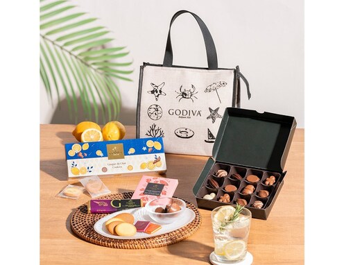 【ゴディバ】「サマー スペシャルセット」が登場！ 夏らしい麻風保冷バッグとお菓子がセットに