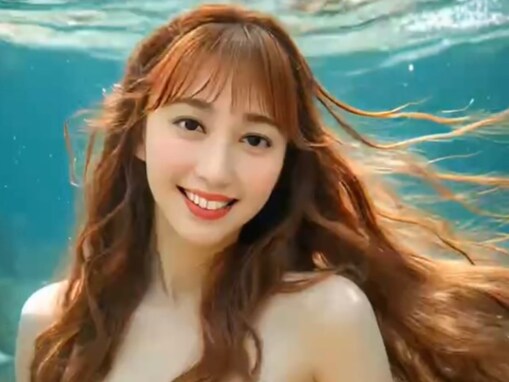 「実写版アリエル」はいだしょうこ、“人魚姫”に変身！ 「元画像の方がお美しい」「綺麗すぎでは？」