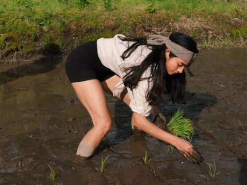 ローラ、裸足の田植えで圧倒的な美脚披露も「必ず長靴は履きましょう」「素足は危ないよ」心配の声