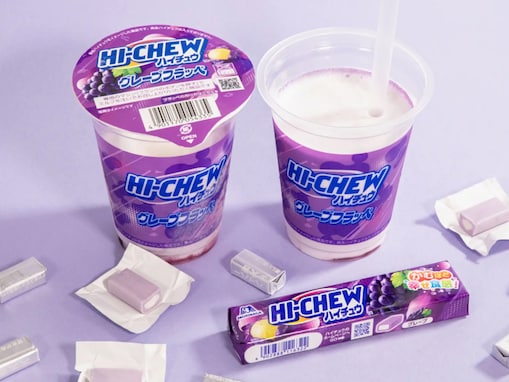 “飲めるハイチュウ”!? 【ファミマ】森永製菓コラボの「ハイチュウグレープフラッペ」が発売