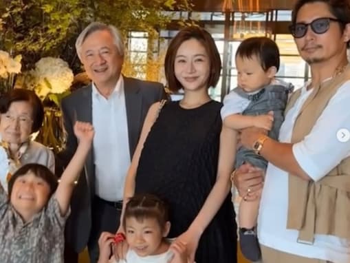 「遺伝子感じます」宮崎麗果、立憲所属の父親＆子どもとの家族ショット公開「素敵なお父様」「相変わらず素敵」