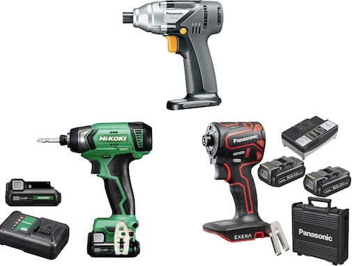 【Amazonで見つけた】タイムセール価格の「インパクトドライバ」3選！ パナソニックやハイコーキの人気モデルも登場中
