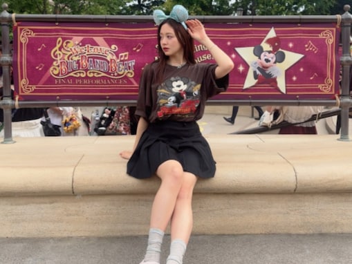 「変装無しで大丈夫でしたか？」森香澄、ディズニーでの美脚ショットを披露！ 「美のオーラ半端ない」