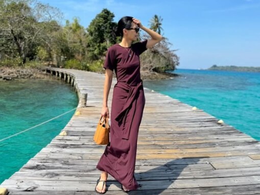 榮倉奈々、ワンピ姿でボディライン際立つ圧巻スタイル披露「どのお姿もイケてる」「いい旅行ですね」