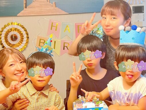 「成長って早い」矢口真里、子どもたちとの誕生日ショットに反響！ 「楽しそう」「元気が1番」