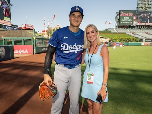 大谷翔平、美人レポーターと寄り添うツーショット公開「大谷さん嬉しそう」エンゼルス時代からの付き合い