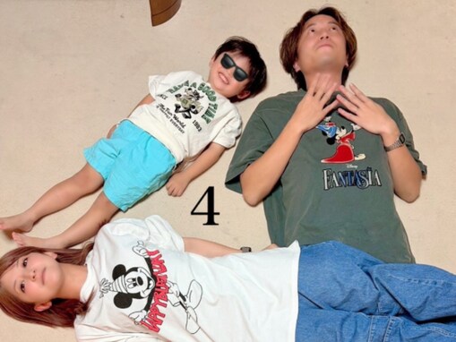 矢口真里の元モデル夫、次男の誕生日を祝福！ おもしろ家族ショットに「ほっこりする」「癒されます」