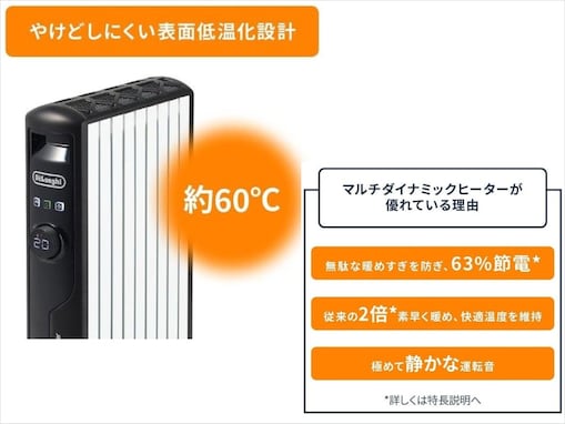 【Amazonお買い得情報】冬の寒さ対策にもぴったり。デロンギ「電気ヒーター」が今だけお買い得【11月13日】