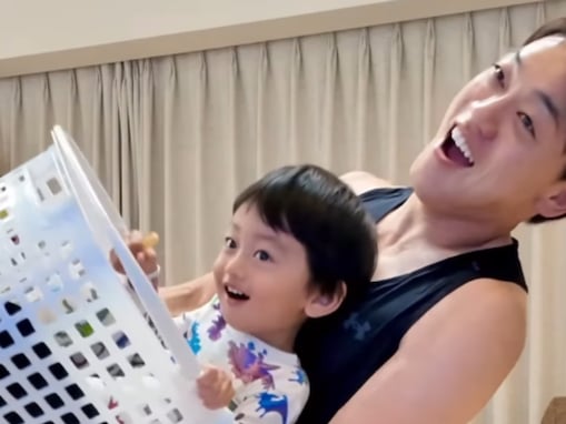 「顔そっくり！」おばたのお兄さん、息子と遊ぶ姿に反響！ 「こんなパパが欲しかった」「全力で素敵」