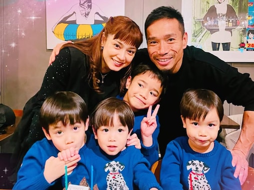 「41歳なんですか？」平愛梨、4人のイケメン息子＆長友佑都との誕生日家族ショット公開「愛されてますね」