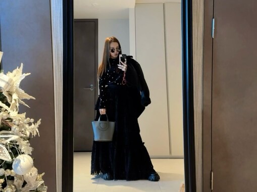 「かっこよすぎる…」板野友美、“等身バランス”取れた黒コーデに「マジでヤバすぎるくらい世界一超かっけー」