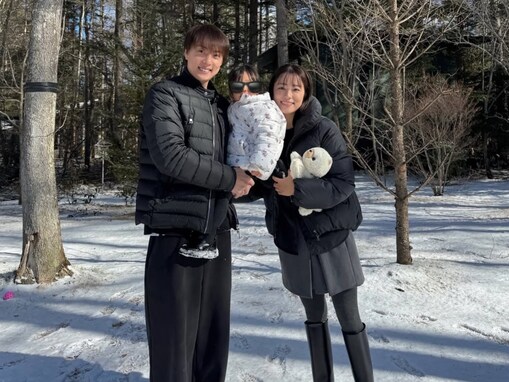 プロバスケ選手が夫の元フジアナ、子どもたちとの家族ショット公開「いつまでも変わらない若々しいご夫婦」