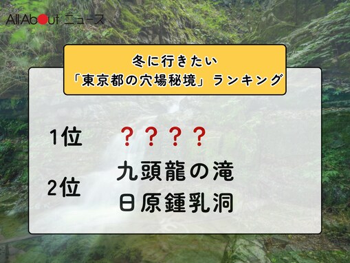 冬に行きたい「東京都の穴場秘境」ランキング！ 同率2位「九頭龍の滝」「日原鍾乳洞」を抑えた1位は？【2026年調査】