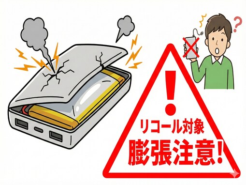 【リコール情報】モバイルバッテリーで膨張報告あり。安全確保のため回収へ。Bigblue Techの製品