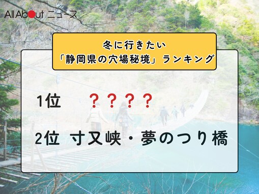 冬に行きたい「静岡県の穴場秘境」ランキング！ 2位「寸又峡・夢のつり橋」を抑えた1位は？【2026年調査】
