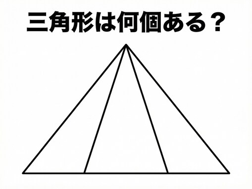 【図形クイズ】分かるとすっきり！ 三角形は全部で何個ある？ 見落としに注意しよう