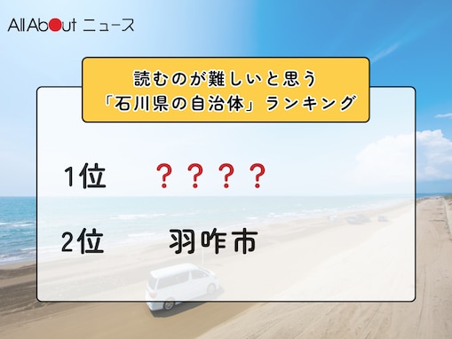 読むのが難しいと思う「石川県の自治体」ランキング！ 2位「羽咋市」を抑えた1位は？【2026年調査】