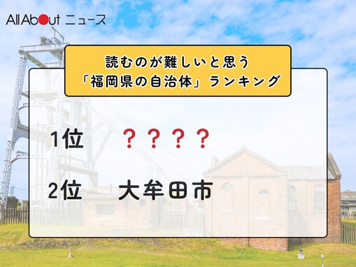 読むのが難しいと思う「福岡県の自治体」ランキング！ 2位「大牟田市」を抑えた1位は？【2026年調査】