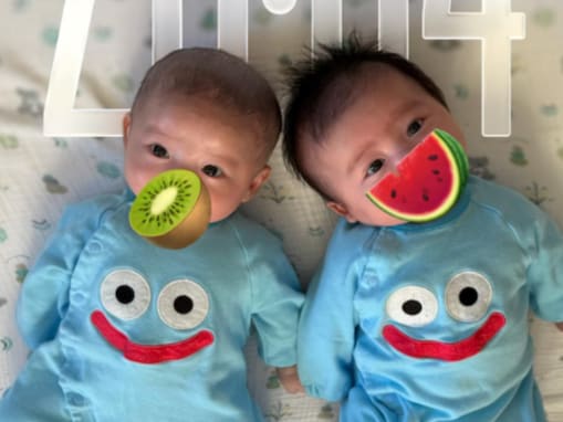 「美男子だね」中川翔子、双子のかわいい“スライム”姿に反響「めちゃくちゃ可愛くて言葉が出ない」