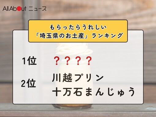 もらったらうれしい「埼玉県のお土産」ランキング！ 同率2位「川越プリン」「十万石まんじゅう」を抑えた1位は？