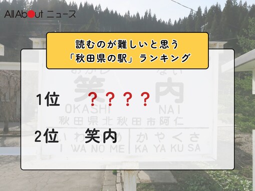 読むのが難しいと思う「秋田県の駅」ランキング！ 2位「笑内」を抑えた1位は？【2026年調査】