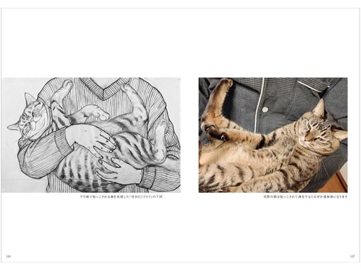 泥だらけで鳴いていた保護猫に、すっかり完敗。日本画家が描く“猫あるある”の愛おしさ