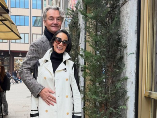 「ご主人お茶目」中村江里子、夫とのスタイル抜群ショットに反響！ 「仲が良いご夫婦」「最高な人生」