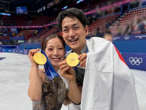 【ミラノ五輪】“りくりゅうペア”の金メダルショット公開！ 「日本中が感動の嵐」「感動をありがとう」