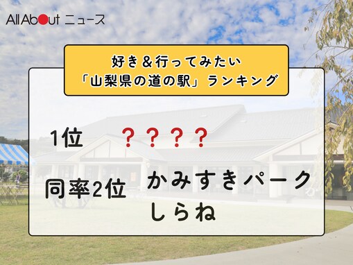 好き＆行ってみたい「山梨県の道の駅」ランキング！ 同率2位「にしじま和紙の里かみすきパーク」「しらね」、1位は？