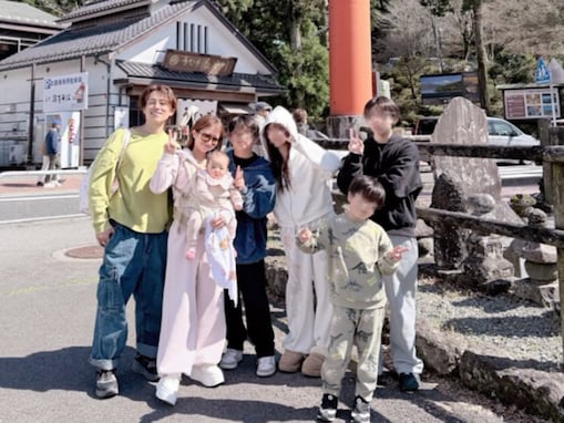 辻希美、「7人家族になって初めての」箱根への“楽しかった”家族旅行を披露！ 集合ショットに反響