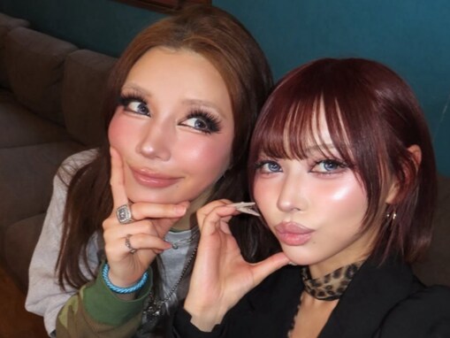 「本来の姿じゃん？！」仲里依紗、ギャル姿で『ラヴ上等』きぃーちゃんとのツーショット！ 「最高可愛い」