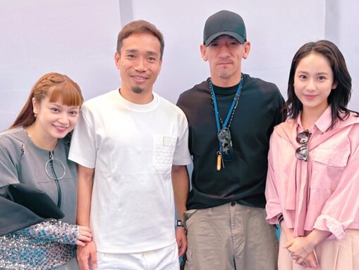 「とても優しくて渋くて」平愛梨、夫・長友佑都＆サッカー界レジェンドとのショット！ 「何もかもが素敵」