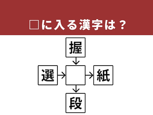【漢字クロスワードパズル】解けないと恥ずかしい？ □に入る漢字は？ 「体の一部」がヒント