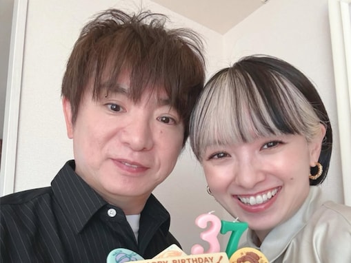 「さ、さ、さ、37歳！」南明奈、夫・濱口優と誕生日祝福の夫婦ショット！ 「まさにプリンセス」「可愛い」