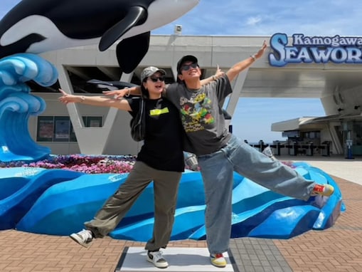 「ラブラブショット」大倉士門、第1子妊娠中の妻・みちょぱと水族館デート！ 「いつもどこいっても楽しそう」