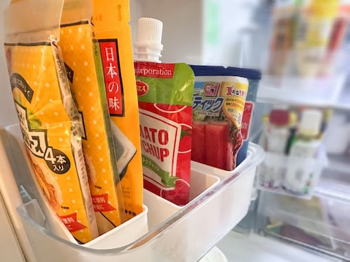 【ダイソー】袋入り調味料もスッキリ！ 「調味料袋ケース」×「積み重ねボックス」で叶うピッタリ収納