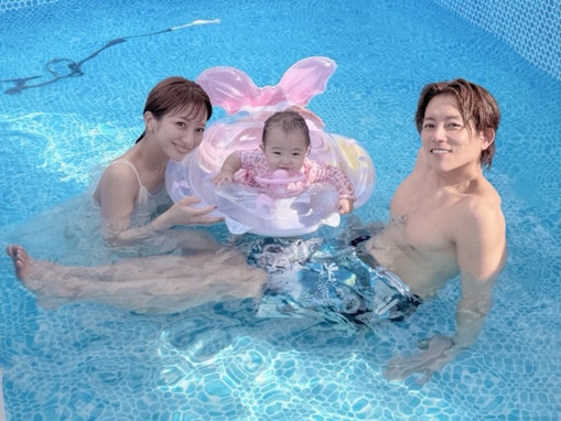 「夢は初プールだょ」辻希美、夫・杉浦太陽＆子どもたちと自宅でプール！ 「最高でした」