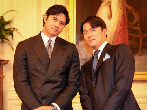 「ホントに兄弟みたい」スーツ姿の大谷翔平＆山本由伸のツーショットに反響「安定のおばポーズで笑った」