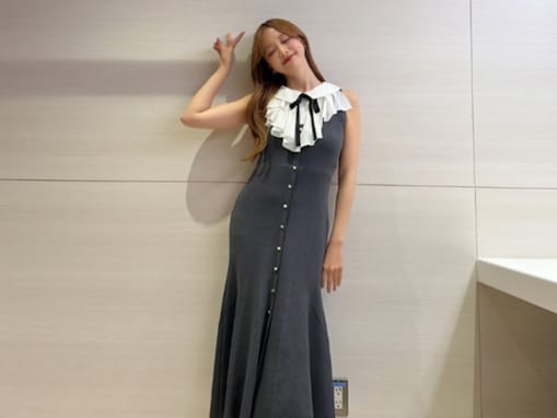「ノースリーブワンピかわいい」森香澄、シックな衣装姿のオフショットに「なんでこんな美しいの？」の声