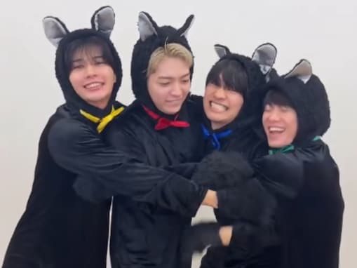 「珍しい組み合わせすぎる」なにわ男子、メンバーのかわいい“猫”姿に反響！ 「兄組＋謙杜＝天最高」