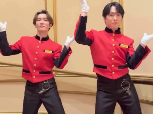 「脚長くないですか…？」Snow Man・渡辺翔太＆宮舘涼太、長過ぎる脚に反響！ 「スタイル、すごっ」